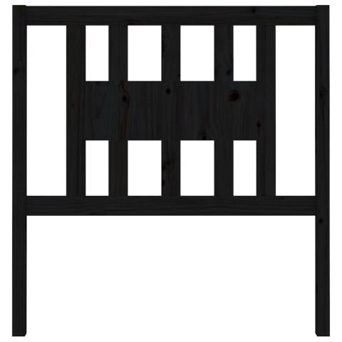 WEZGŁOWIE ŁÓŻKA CZARNE 96X4X100CM DREWNO SOSNOWE