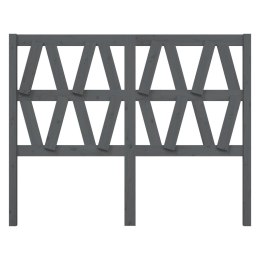 WEZGŁOWIE ŁÓŻKA SZARE 146X4X100CM DREWNO SOSNOWE