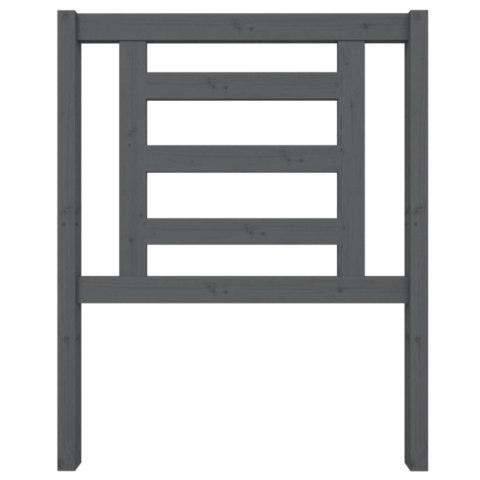 WEZGŁOWIE ŁÓŻKA SZARE 81X4X100CM DREWNO SOSNOWE