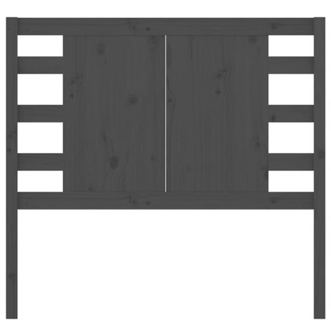 WEZGŁOWIE ŁÓŻKA SZARE 96X4X100CM DREWNO SOSNOWE