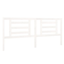 WEZGŁOWIE ŁÓŻKA BIAŁE 206X4X100CM DREWNO SOSNOWE