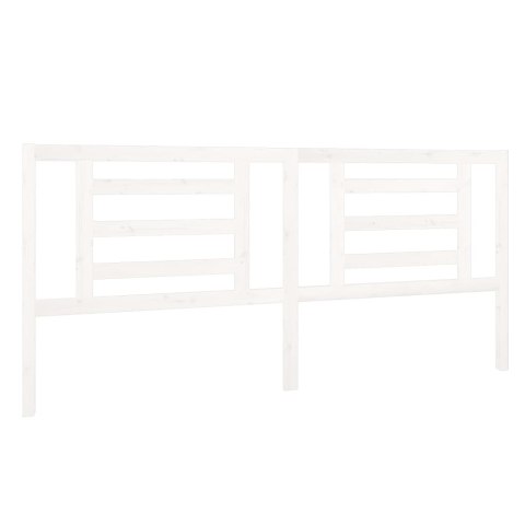 WEZGŁOWIE ŁÓŻKA BIAŁE 206X4X100CM DREWNO SOSNOWE