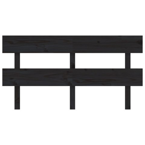 WEZGŁOWIE ŁÓŻKA CZARNE 164X3X81CM DREWNO SOSNOWE