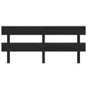 WEZGŁOWIE ŁÓŻKA CZARNE 204X3X81CM DREWNO SOSNOWE