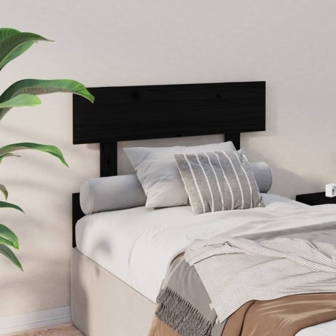 WEZGŁOWIE ŁÓŻKA CZARNE 935X3X81CM DREWNO SOSNOWE