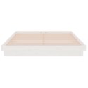 RAMA ŁÓŻKA BIAŁA DREWNO 150X200CM KING SIZE
