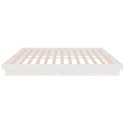 RAMA ŁÓŻKA BIAŁA DREWNO 150X200CM KING SIZE