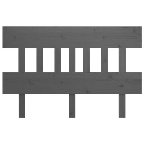 WEZGŁOWIE ŁÓŻKA SZARE 1235X3X81CM DREWNO SOSNOWE