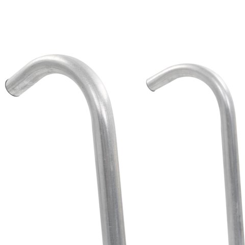 2-STOPNIOWA DRABINKA DO TRAMPOLINY STALOWA SREBRNA 102,6CM