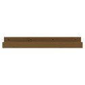 PÓŁKI ŚCIENNE 2SZTMIODOWY BRĄZ 80X12X9CM DREWNO SOSNOWE
