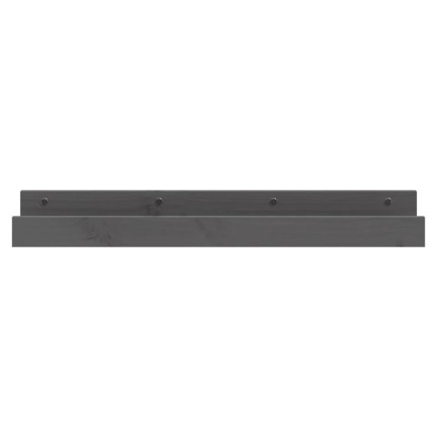 PÓŁKI ŚCIENNE 2SZT SZARE 80X12X9CM DREWNO SOSNOWE