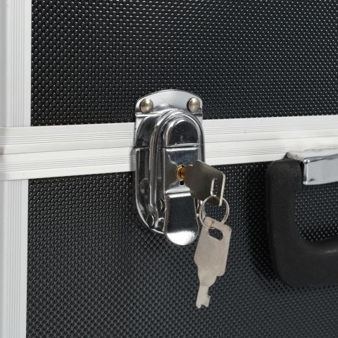 SKRZYNKA NA NARZĘDZIA 38X22,5X34CM CZARNA ALUMINIUM