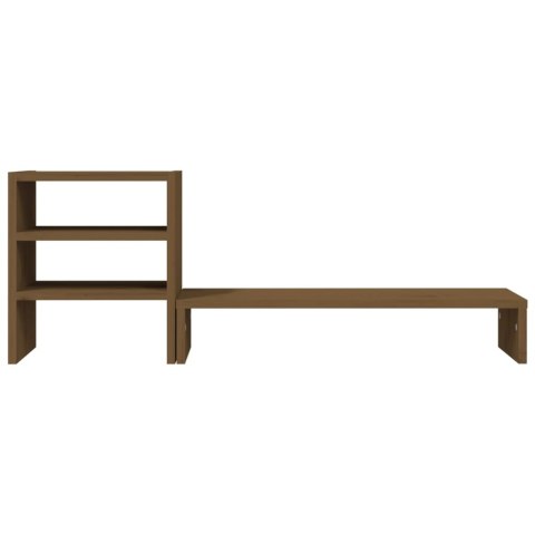 PODSTAWA PODSTAWKA PÓŁKA POD MONITOR MIODOWY BRĄZ 81X20X30CM