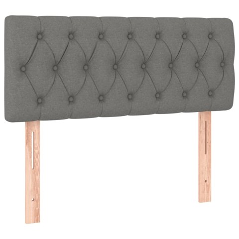 ŁÓŻKO KONTYNENTALNE Z MATERACEM 90X200CM CIEMNO SZARA TKANINA