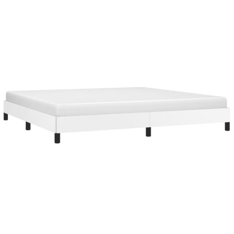 RAMA ŁÓŻKA BIAŁE 200X200CM SKÓRA