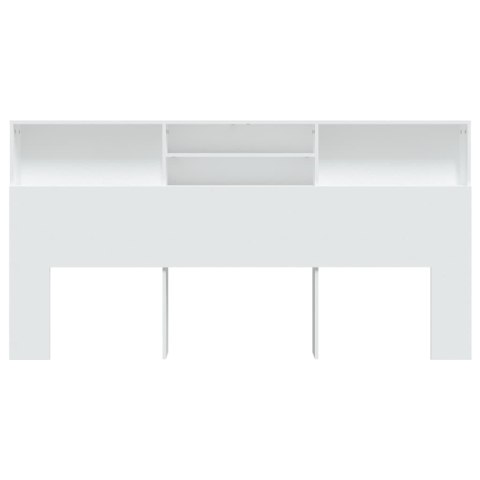 WEZGŁOWIE ŁÓŻKA Z PÓŁKAMI BIAŁE 200X19X103,5CM