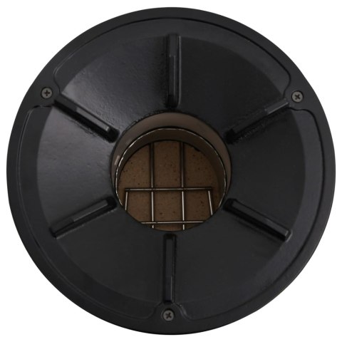 PIECYK KEMPINGOWY NA DREWNO SREBRNY 45X25X26CM STALOWY