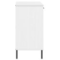KOMODA OSLOMETALOWE NÓŻKI BIAŁA 113X40X77CM DREWNO
