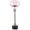 STOJAK DO KOSZYKÓWKI BIAŁY 216-250CM POLIETYLEN