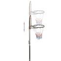 STOJAK DO KOSZYKÓWKI CZARNY 216-250CM POLIETYLEN