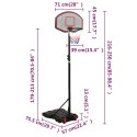 STOJAK DO KOSZYKÓWKI CZARNY 216-250CM POLIETYLEN