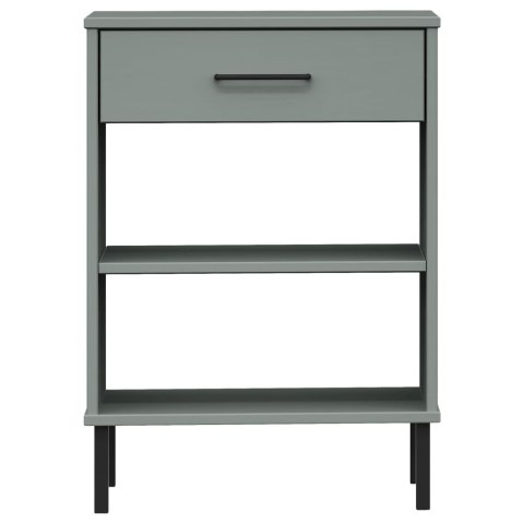 SZAFKA KONSOLOWA OSLO METALOWE NÓŻKI SZARA SOSNOWA