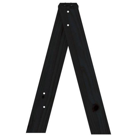 STOŁKI 2SZT CZARNE 40X40X60CM DREWNO SOSNOWE