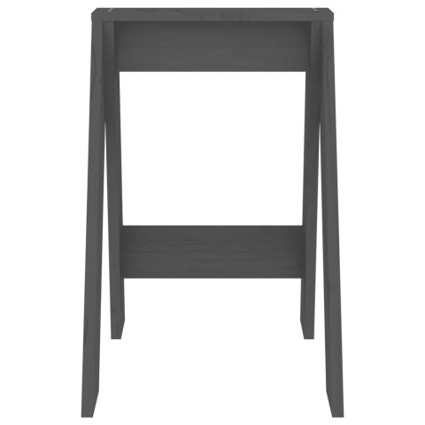 STOŁKI 2SZT SZARE 40X40X60CM DREWNO SOSNOWE