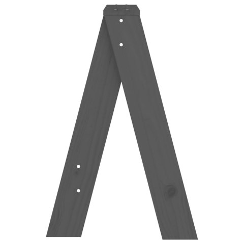 STOŁKI 2SZT SZARE 40X40X60CM DREWNO SOSNOWE