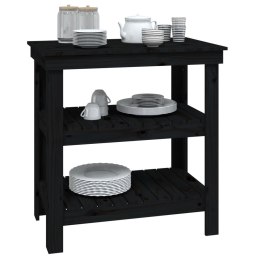 STOLIK ROBOCZY CZARNY 78,5X50X80CM DREWNO SOSNOWE