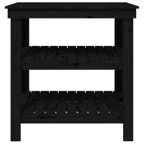 STOLIK ROBOCZY CZARNY 78,5X50X80CM DREWNO SOSNOWE