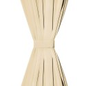 ZASŁONY ZMIKROSATYNY 2SZT Z PĘTELKAMI 140X175CM BEŻOWE
