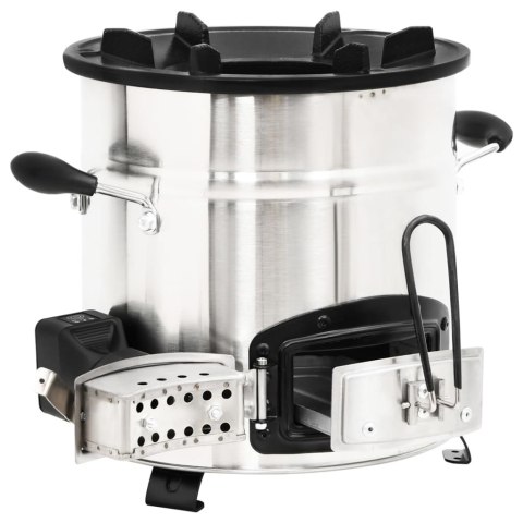 KUCHENKA NA DREWNO Z WENTYLATOREM USB STAL 35,5X26X28CM