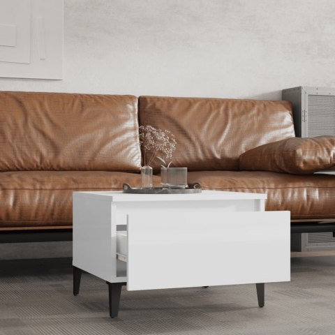 STOLIKI BOCZNE 2SZT POŁYSK BIAŁE 50X46X35CM