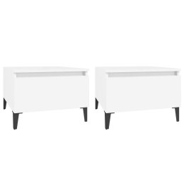 STOLIKI NOCNE 2 SZT BIAŁE 50X46X35CM