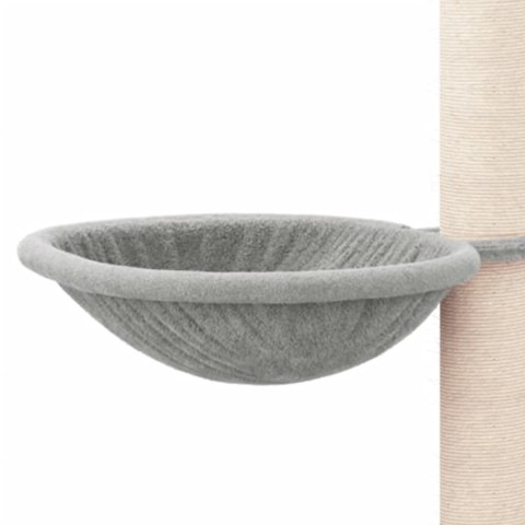 DRAPAK DLA KOTA Z SIZALOWYMI SŁUPKAMI JASNOSZARY 94,5CM