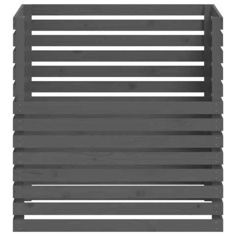 KOMPOSTOWNIK SZARY 100X100X102CM DREWNO SOSNOWE