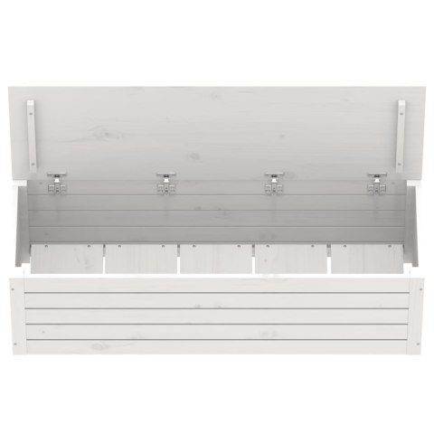 SKRZYNIA DO PRZECHOWYWANIA BIAŁA 109X36,5X33CM LITA SOSNA
