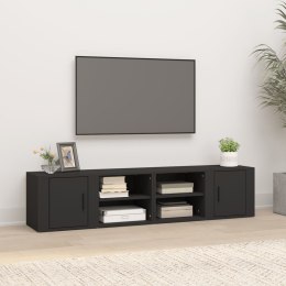 SZAFKI POD TELEWIZOR 2SZT CZARNE 80X315X36,5CM