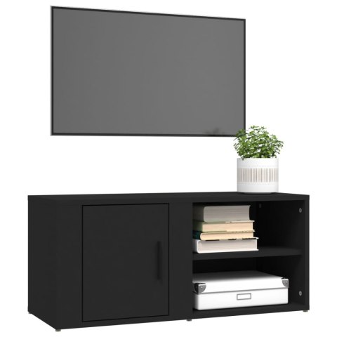 SZAFKI POD TELEWIZOR 2SZT CZARNE 80X315X36,5CM