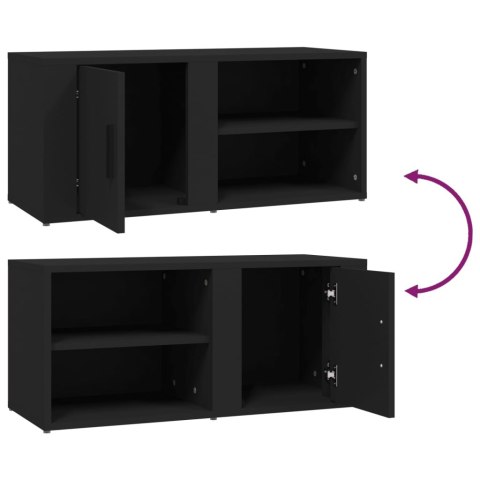SZAFKI POD TELEWIZOR 2SZT CZARNE 80X315X36,5CM
