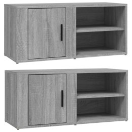 SZAFKI POD TELEWIZOR 2SZT SZARY DĄB SONOMA 80X315X36,5CM