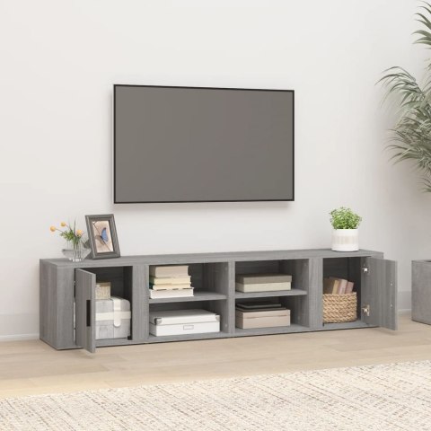 SZAFKI POD TELEWIZOR 2SZT SZARY DĄB SONOMA 80X315X36,5CM