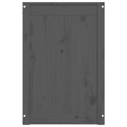 SKRZYNIA NA PRANIE SZARA 44X44X66CM DREWNO SOSNOWE