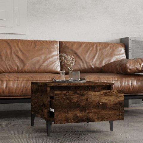 STOLIK BOCZNY PRZYDYMIONY DĄB 50X46X35CM