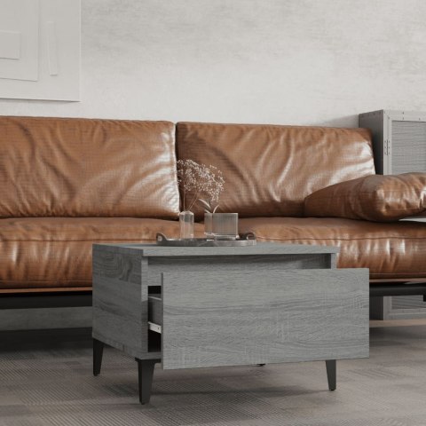 STOLIKI BOCZNE 2SZT SZARY DĄB SONOMA 50X46X35CM