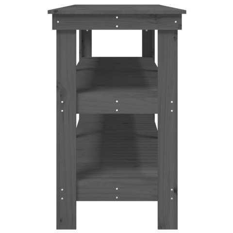 STOLIK ROBOCZY SZARY 181X50X80CM DREWNO SOSNOWE