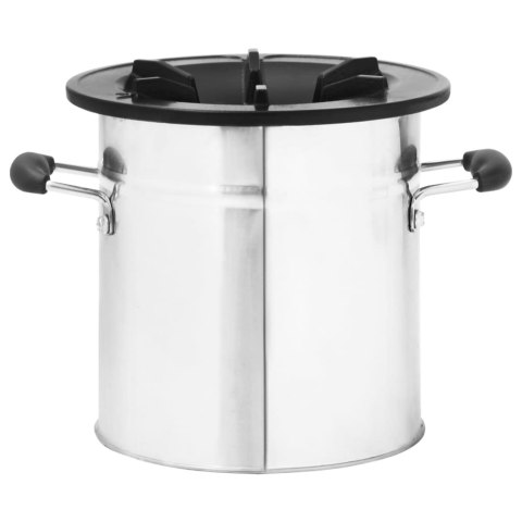 PIECYK KEMPINGOWY NA DREWNO 45,5X33X25,5 STAL NIERDZEWNA