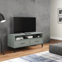 SZAFKA POD TV OSLOMETALOWE NÓŻKI SZARA SOSNOWA