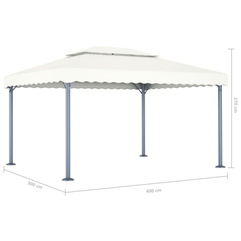 ALTANA OGRODOWA 4X3M KREMOWA ALUMINIUM